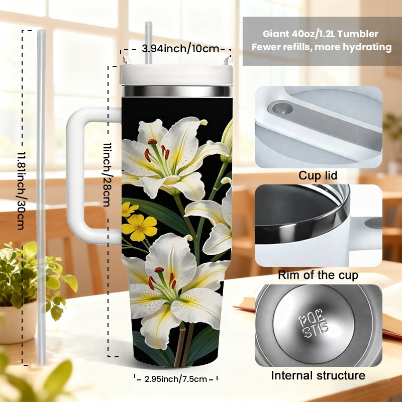 40Oz Stainless Steel Double-Wa - огляд і ціна Sublimation Mug White