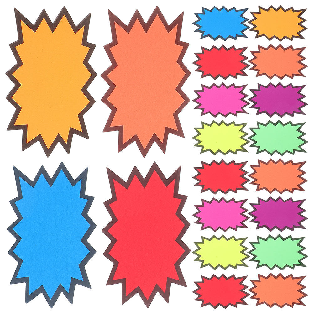 160Pcs Colorful Burst Price Ta - огляд і ціна Yard Sign Blank
